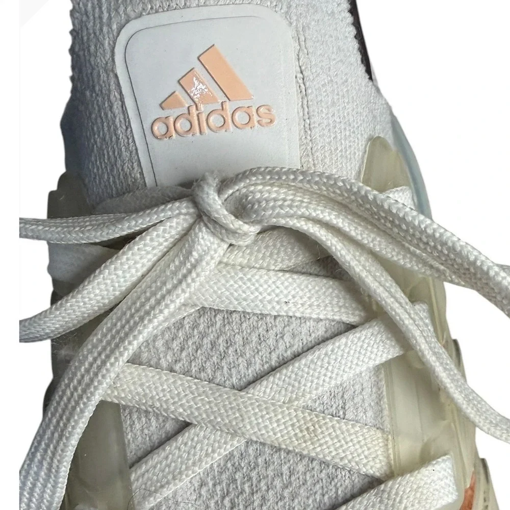 Adidas White Peach‎ Ultraboost 21 Fair Primeknit Running Shoes Women's Size 8.5